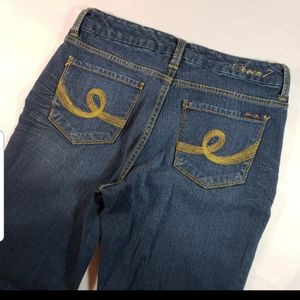 Seven 7 Womens Boot Cut Jeans Medium Wash 6